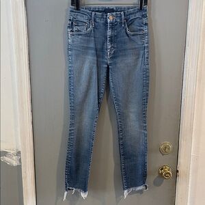 MOTHER The Looker Ankle Step Fray Bombay Lost and Found Jeans Size 26